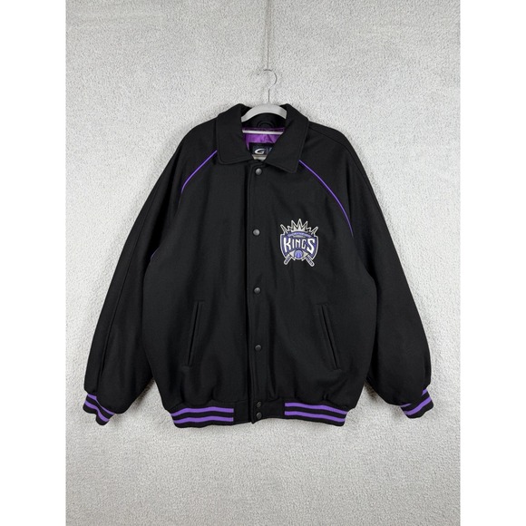 Y2K Sacramento Kings Wool Blend Varsity Jacket NBA G-III & Carl Banks Size XL